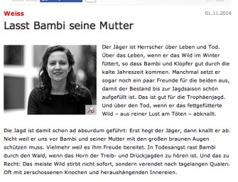 Lasst Bambi seine Mutter
