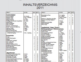 Jahresinhaltsverzeichnis 2011 jetzt online