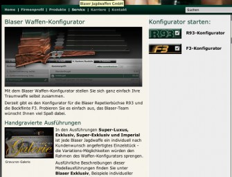 Neuer Waffen-Konfigurator von Blaser
