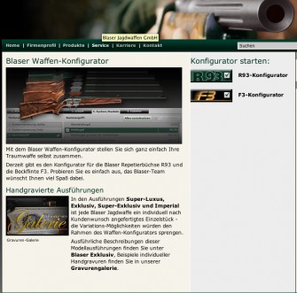 Neuer Waffen-Konfigurator von Blaser