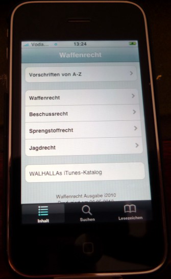 iPhone-App zum Waffenrecht
