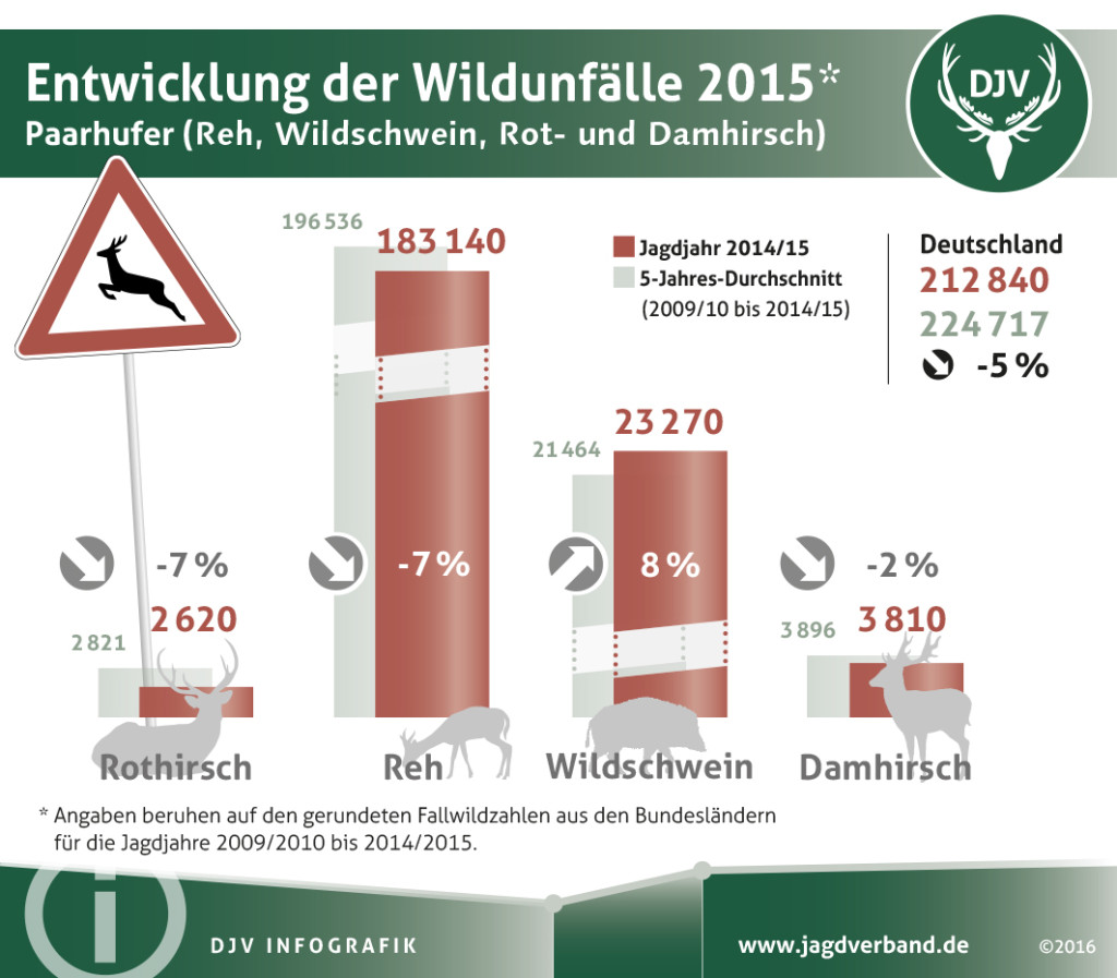 Wildunfallstatistik 2015 DJV