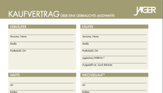 Vordruck Waffenverkauf