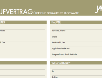 Vordruck Waffenverkauf