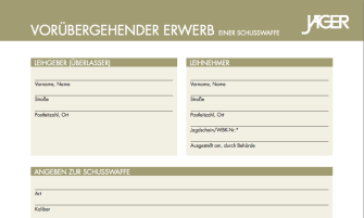 Formular Leihwaffe