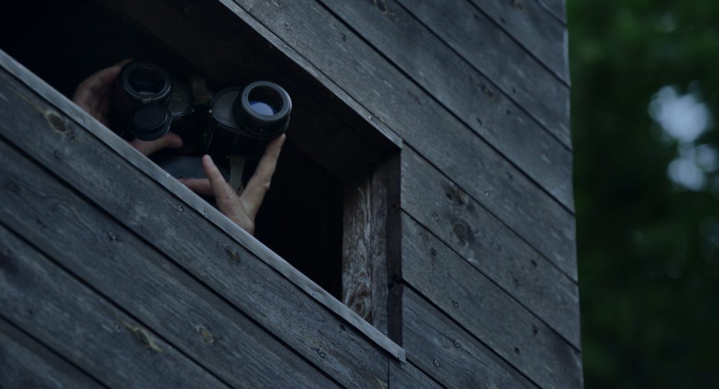 Ein Jäger beobachtet das Wild von seinem Hochsitz (2) – Copyright BROADVIEW Pictures