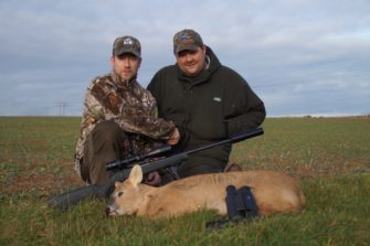 Jagd auf chinesisches Wasserreh in England