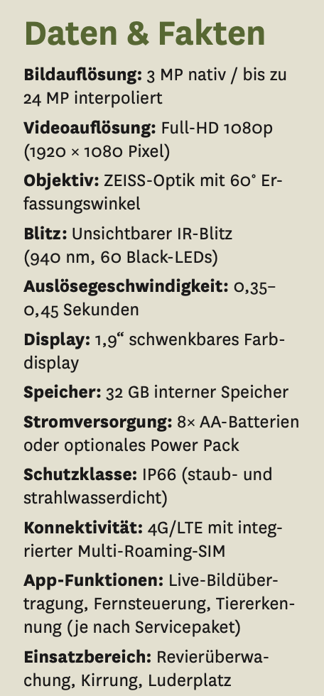 Die Eckdaten der ZEISS Secacam 3 überzeugen. 
