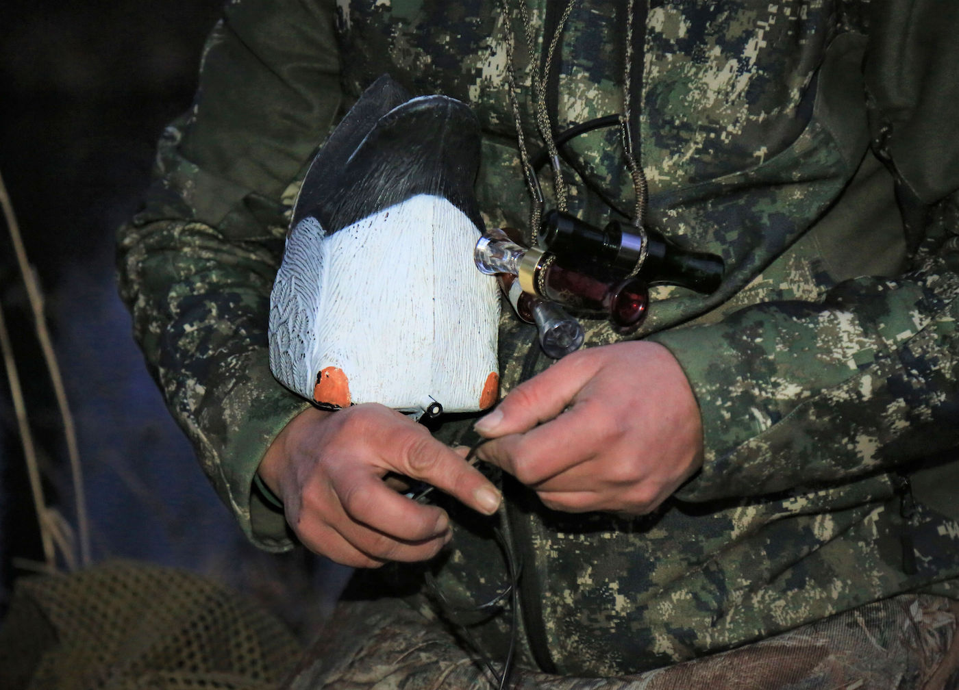 Akustische Locker für Entenjagd am Teich